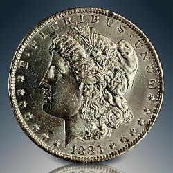1883 O Morgan Silver Dollar Ungraded Mostly Pristine Almost Uncirculated