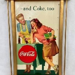 ORIG. FRAMED COKE CB DATED 1946