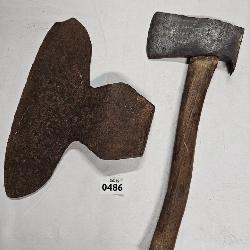 An antique Broad Hewing Axe? And a True Temper Tommy Axe.
