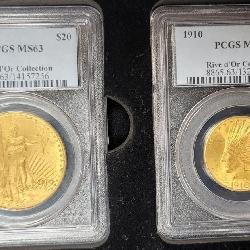 279 - 1910-D $20 COIN & 1910 $10 COINS (B23)