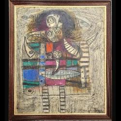 Guadalupe Maravilla (B1976), formerly known as Irvin Morazan Oil On Board Signed