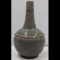 Chinese Jun Kiln Ash Crackle Glazed Vase