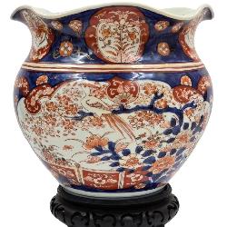 19th C Japanese Imari Porcelain Vase / Pot Meiji Period